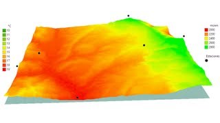 Crear un mapa de isotermas considerando el gradiente altitudinal [upl. by Cowie]