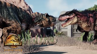 Trex VS Tarbosaurus  Jurassic World Evolution 2 [upl. by Adnik]