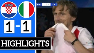 Croatia Vs Italy 11 Highlights Zaccagni Late Minute Goal Modric Penalty Miss amp Goal  Euro 2024 [upl. by Cattima491]