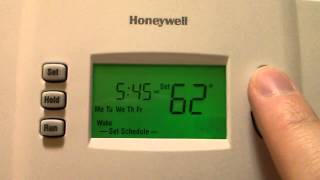 How to program Honeywell automatic thermostat [upl. by Haimorej]