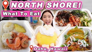 TOP RATED FOOD in Oahus North Shore  Haleiwa Kahuku Garlic Shrimp Poke Bowl Shave Ice amp more [upl. by Gannon185]