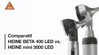 Comparaison otoscope HEINE BETA 400 LED FO versus mini 3000 LED FO [upl. by Vaish]