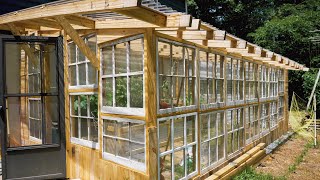 DIY UpCycled Greenhouse  Start to Finish [upl. by Chancellor]