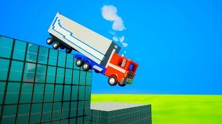 Building Cars Falls Crashes 13  Brick Rigs [upl. by Ylra]