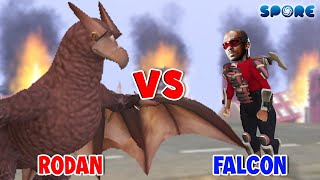 Rodan vs Falcon  Titan vs Hero S4E8  SPORE [upl. by Anirac]