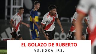 SUPERCLÁSICO DE RESERVA El primer GOL de AGUSTÍN RUBERTO vs BOCA [upl. by Nosmoht808]