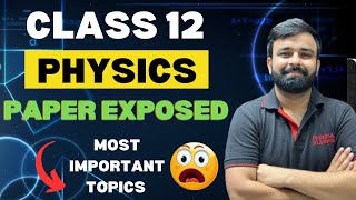 Class 12th Physics Chapter wise Most important Topics I CBSE Boards 2024 I Score 7070 I Vishal Sir [upl. by Bourke]