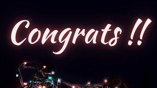 Congratulations on your success Congratulations status Wishes for success in life Wishes amp quotes [upl. by Eicyak]