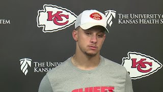 Patrick Mahomes on Chris Jones continued absence from the Chiefs [upl. by Atinod]