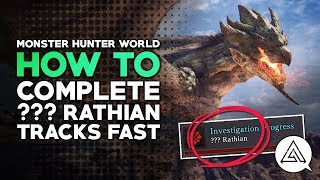 Monster Hunter World  How to Find  Rathian Tracks Fast [upl. by Ahsaei]