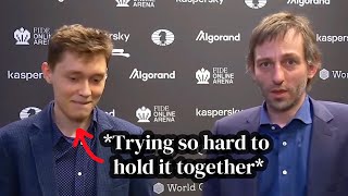 Grischuk quotI might need a psychiatric testquot Andrey trying not to laugh [upl. by Yrojram]