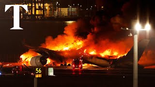 LIVE Japan Airlines A350 airplane explodes at Tokyo airport [upl. by Asher]