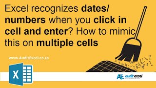 Click into and out of Excel cells to change format to number or date [upl. by Eecats419]