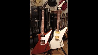 Crazy Comparison Gibson Explorer Vs 1980s Cort Effector [upl. by Armstrong390]