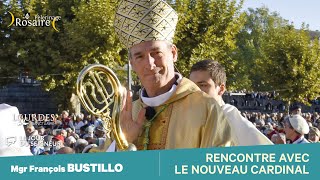 Rencontre avec le Cardinal Mgr FrançoisXavier Bustillo Pèlerinage du Rosaire 05102023 18h [upl. by Felicdad]