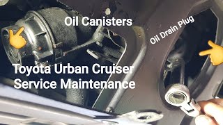 Toyota Urban Cruiser Oil Canster Filter Element change amp Change Oil [upl. by Adachi102]