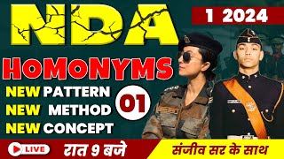 Homonyms in English Grammar Class  01  Examples Words New Pattern NDA English BY SANJEEV SIR [upl. by Nawiat]