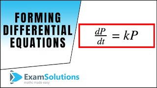 Forming Differential Equations Direct Proportion  ExamSolutions [upl. by Lucita]