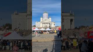 Sunday market day at Helsinki finland travel [upl. by Eillib]