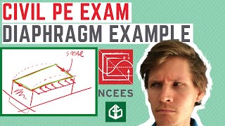 Civil PE Exam  Structural Review Problem  Diaphragm Design Example [upl. by Per]