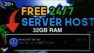 How to Get Free server in Minecraft 247  Best Free Hosting 32GB RAM [upl. by Betthel]