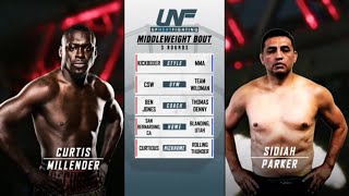 FULL BOUT  UNF11  Curtis Millender vs Sidiah Parker [upl. by Anehs]