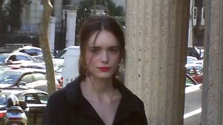 Stacy MARTIN à Paris au défilé MIU MIU Fashion Week le mercredi 5 mars 2014 [upl. by Enirehtakyram927]