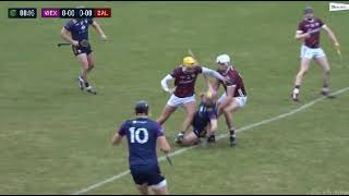 LEE CHIN OPENS THE SCORING  WEXFORD V GALWAY  2024 WALSH CUP HURLING FINAL [upl. by Aisenat]