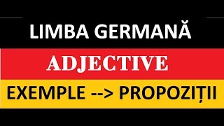 Invata Limba germana  ADJECTIVE  Exemple  propozitii [upl. by Relyat]