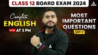 Class 12 English 2024  English Most Important Questions  English By Aditya Bhaiya Sir [upl. by Stephine753]