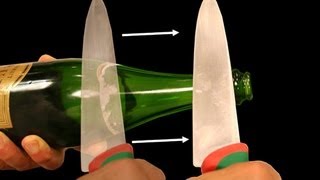 How to cut a bottle with a butter knife [upl. by Nedaj]