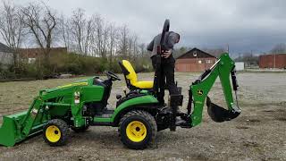 John Deere 1025R Tractor with Loader and Backhoe 16900 [upl. by Hazrit]