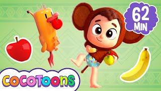 Manzanas y bananas 🍎🍌 y más canciones infantiles de Lea y Pop  Cocotoons [upl. by Rao551]