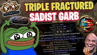 CRAFTING A GG TRIPLE FRACTURED SADIST GARB   Path of Exile Necropolis 324 [upl. by Yllime460]