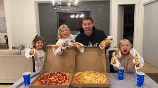 COSTCO FAMILY PIZZA CHALLENGE 🍕 🍕 [upl. by Diarmuid]