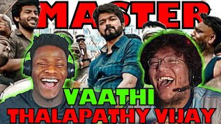 American amp British React to Master  Vaathi Coming Video  Thalapathy Vijay  Anirudh Ravichander [upl. by Dorinda163]