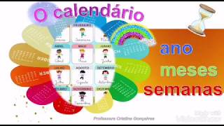 Matemática  O calendário  semana meses ano comum e bissexto com narração [upl. by Silisav]