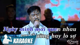 Karaoke Sợ Tình Ta Dang Dở Tone Nam  Quang Lập  Nhạc Vàng Bolero Karaoke [upl. by Bastian]