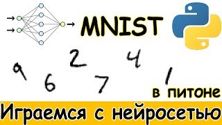 Играемся с Python Распознаем рукописные цифры из набора MNIST нейросетью с одним скрытым слоем [upl. by Otirecul652]