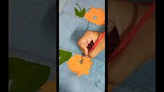 Denim jacket painting part1share art best like painting subscribe [upl. by Ylevol562]