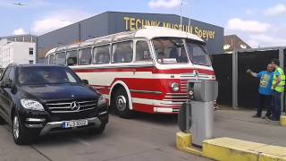 4 Europatreffen historischer Omnibusse Ausfahrt der Busse in Speyer [upl. by Gordy]