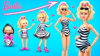 Barbie Growing Up 30 Dolls DIYs [upl. by Montague]