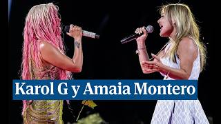 Amaia Montero reaparece tras dos años fuera de los escenarios y canta Rosas junto a Karol G [upl. by Jewel]