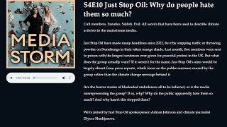 Adrian Johnson  Media Storm Podcast  15 August 2024  Just Stop Oil [upl. by Wiseman]