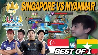 SINGAPORE VS MYANMAR  BEST OF 1  SEAGAMES MOBILE LEGENDS [upl. by Agripina]