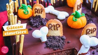 ⚰ GÂTEAU CIMETIÈRE POUR HALLOWEEN ⚰ [upl. by Analim]