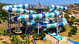 Big Water Slide Huge Space Race Water Slide at Oasis Aquapark [upl. by Wyler]