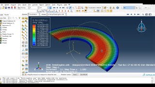 Stress analysis of rotating disc in cylindrical coordinates by FEM software Abaqus [upl. by Wiltz]