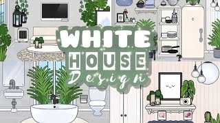 WHITE HOUSE DESIGN Bohemian House 🤍  Toca Boca [upl. by Oneladgam]