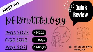 Dermatology Rapid Revision  dermatology rapid revision neet pg  dermatology  pyqs neetpg derma [upl. by Mufi445]